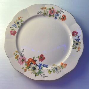 Two Vintage Floral Ceramic China plates